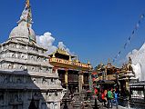 Kathmandu Swayambhunath 26 Large White Stupa, Dongak Choling Gompa, Hariti Temple West Of Swayambhunath Stupa